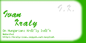 ivan kraly business card
